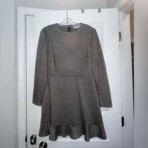 LOFT Houndstooth Fit & Flare Dress – Size 12